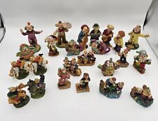 Resin Clown Figures Figurines. Vtg. Lot of 24. Sofia-Ann picture