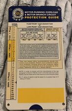 VTG BUSS MOTOR RUNNING OVERLOAD CIRCUIT PROTECTION GUIDE CHART SLIDE RULE  1975 picture