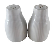 Vintage Kaiser Romantica Salt & Pepper Shakers White Ribbed Porcelain Elegant picture