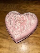 Ceramic Pink Heart Trinket Box picture