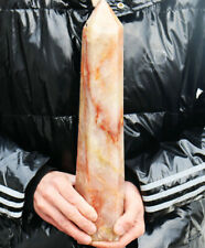 6.27lb Natural Red FIRE Hematoid Quartz Crystal Tower Obelisk Wand Point Healing picture