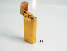 All Working Cartier Pentagon Gas Lighter Gold Plated w/2p flint picture