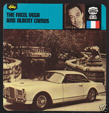 ALBERT CAMUS AND THE FACEL VEGA France Car HISTORY AUTO RALLY CARD picture