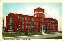 1918, MOUNT ST BENEDICT SCHOOL. CROOKSTON, MN POSTCARD. BQ7 picture
