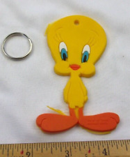Tweety Bird Warner Brothers rubber vintage 1990s keychain w/ new ring picture