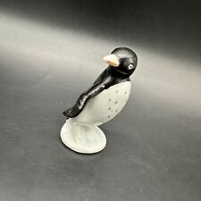 Vintage Penguin Figurine Miniature Bird Black White Tuxedo Japan Ceramic READ picture