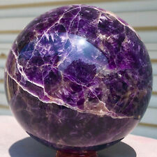 5.07lb  Natural Dreamy Amethyst Sphere Quartz Crystal Ball Reiki Healing picture
