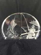 New Etched Fisherman Lucite Book Ends picture