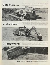 Super Rare 1940's Vintage Original Jeep Willys Wrangler Advertisement Ad picture