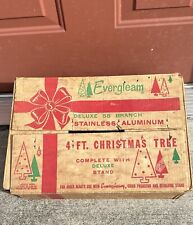 Vintage Evergleam Deluxe Aluminum Christmas Tree 4 ft 58 Branch In Original Box picture