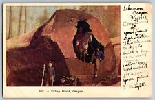 Oregon OR - A Fallen Giant Log - Giant Wood - Vintage Postcard - Posted 1907 picture