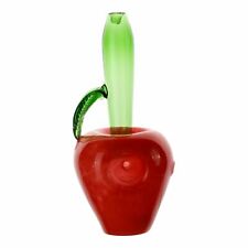 7.5 Inch Cool Red Apple Tobacco Smoking Glass Hand Pipe picture