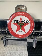Vintage style Texaco RED T Gas and OIL Round Clock (12 INCH) NEW with GLASS FACE picture
