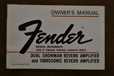 Fender Dual Showman & Fender Vibrasonic Amp Owners Manual 1972 picture