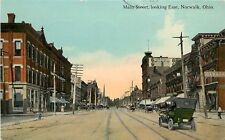c1910 Postcard; Main Street Scene, Norwalk OH Huron County, posted picture