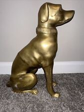 vintage brass dog large picture