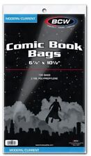 BCW Current/Modern Comic Book Bags, 100 Bags Sleeves picture