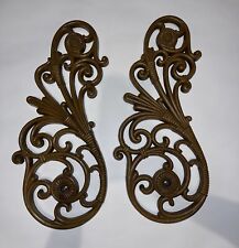 Vintage Syroco Homco Wall Sconces Candlestick Holders Faux Wicker Rattan Pair 2 picture