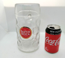 VTG Super Bock Huge 1 Liter - 33.81oz glass Beer Mug Beer 7.87