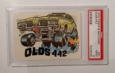 1970 DONRUSS FIENDS & MACHINES #61 OLDS 442 PSA 9 MINT NON-SPORT MUSCLE CAR Card picture