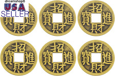 6Pcs 1.5 Inch Chinese Fortune Coins Feng Shui I-Ching Coins Chinese Good Luck Co picture
