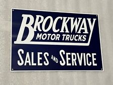 Heavy Vintage Style Brockway Trucks Service Metal Quality Sign picture