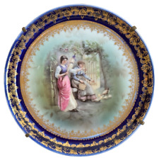 Antique 1870-1890 Russian Gardner Factory Signed Porcelain Plaque picture