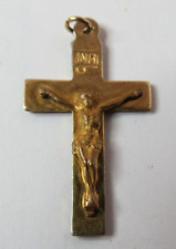 VINTAGE 1/20 12K YELLOW GOLD FILLED CROSS PENDANT ORTHODOX picture