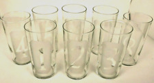Vintage Highball Glasses Bar Tall Frosted Number Set 8 Mid Century Barware picture
