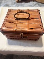 Occupied Japan Rattan Bamboo Picnic Basket Purse (rare) picture