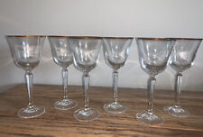 Six (6) Vintage Mikasa￼ Wheaton Lead Crystal Water Wine Glasses picture