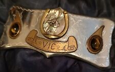 Vintage Pearl Inlay/Cateye  Horseshoe Belt Buckle 5x2