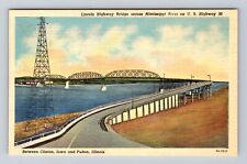 Fulton IL-Illinois, Lincoln Highway Bridge, Antique, Vintage Postcard picture