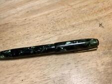 Vintage CONKLIN Do-Write Green Marbleized Fountain Pen 5