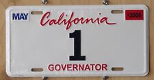 GOVERNOR SCHWARZENEGGER / CALIFORNIA NOVELTY license plate  # 1  - 6x12 aluminum picture