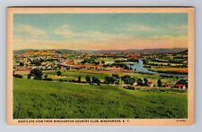 Binghamton NY-New York, Birds Eye View over Binghamton Souvenir Vintage Postcard picture