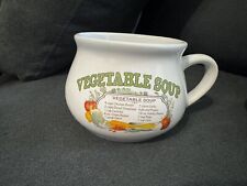 DAT'L DO-IT INC. Vintage Vegetable Soup Ceramic Pottery Mug Bowl Cup With Recipe picture