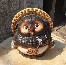 pottery raccoon dog Shigaraki ware Tanuki figurine lucky charm ceramic tanuki 1 picture