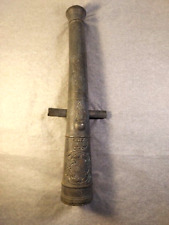 Vintage/Antique 14 Inch Cast White Metal Replica Cannon Barrel with Markings picture
