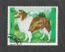Art Dog Body Study Portrait Postage Stamp ROUGH COATED COLLIE Sharjah 1972 CTO picture