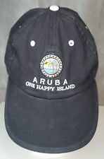 Relaxed Fit ARUBA one happy island embroidered dad hat stitch vents black OS Cap picture