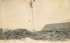 Postcard RPPC Minnesota Zimmerman Logging Lumber Windmill 1911 23-4144 picture