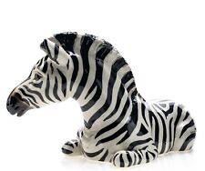 DAMAGED Adorable Ceramic Zebra 20x10x10in 8lbs Signed The Townsends 1981 Vintage picture