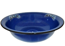BLUEBERRY Enameled Mixing Bowl Camping Kitchen Bowl, Made in Russia, 7.4 qt picture