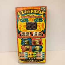 Vintage Bar Punch Board Game 25 Cent E-Z Baby Picking W/ Hanger picture