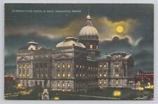 Postcard Indiana State Capitol At Night Indianapolis Indiana picture