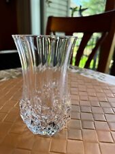 Crystal Clear Flower Vase Etched Design 5