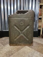 Vintage USMC 5 Gallon Green Metal Gas Can Jeep Military 20-05-51 Bennett US Rare picture