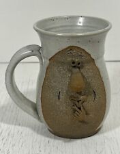 Whimsical 3D Face Coffee Mug Studio Art Sculptured Pottery Artist Signed picture