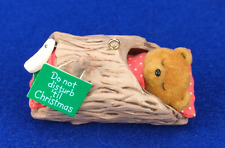 Vintage Hallmark Keepsake Do Not Disturb Sleeping Bear Cub Christmas Ornament picture